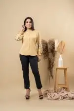 Sleeve Embroidered Button Up Shirt - Image 4