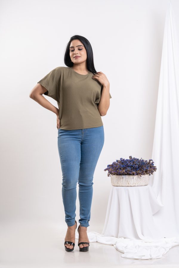 Loose-fit rib T-shirt