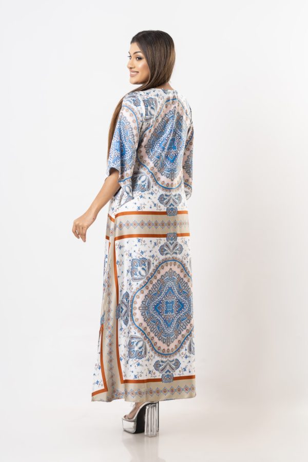 Baroque Patterned A-line Maxi Dress - Image 7