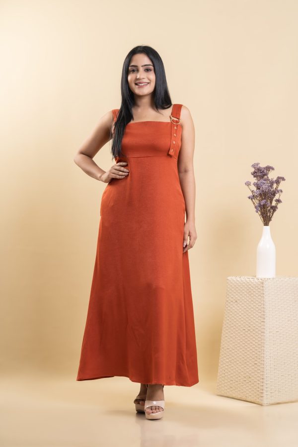 Adjustable Straps Detail Maxi Dress - Image 2