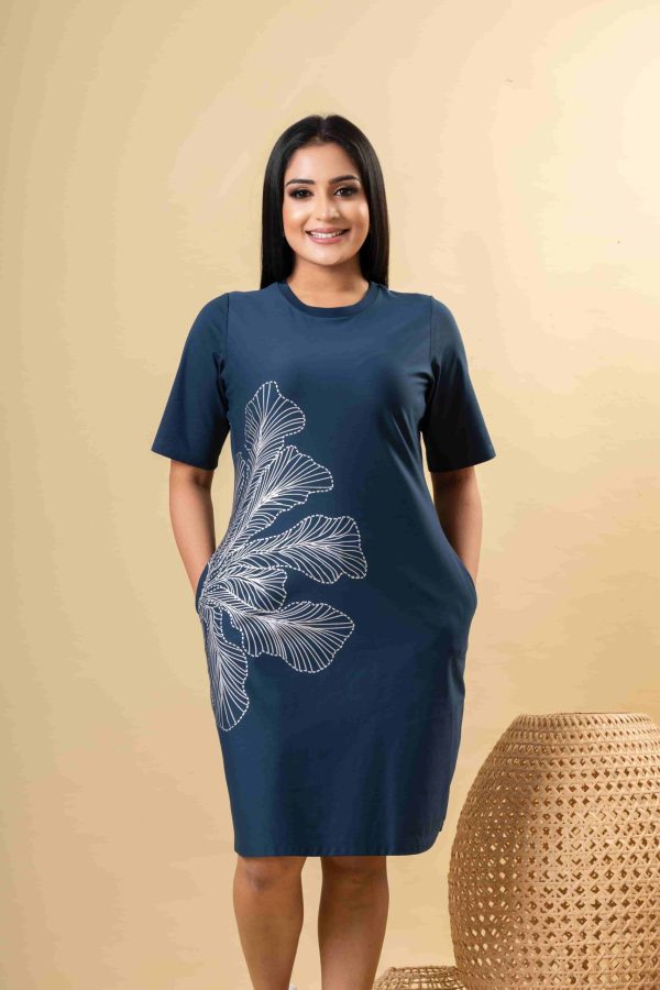 Abstract Printed T-shirt Dress - Image 2