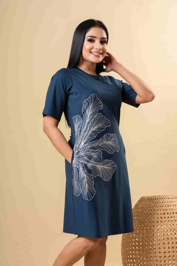 Abstract Printed T-shirt Dress - Image 3