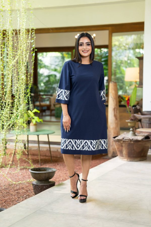 Metallic Printed Loose-fit Short dress - Image 6