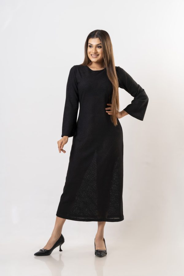 Bell Sleeved Crochet Maxi Dress - Image 2