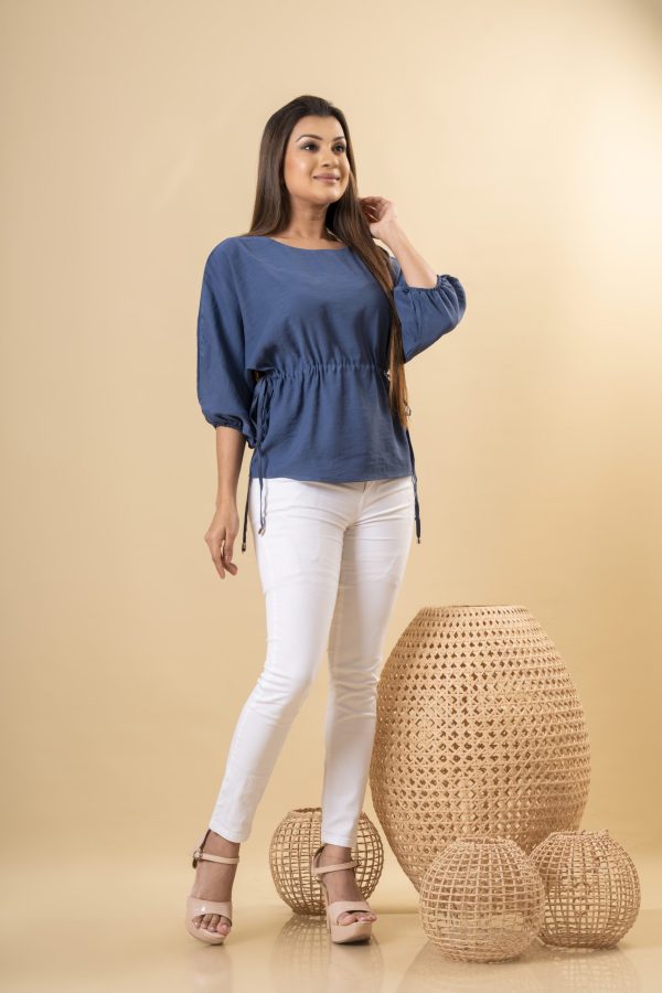 Tie Up Detailed Loose-fit Top - Image 4