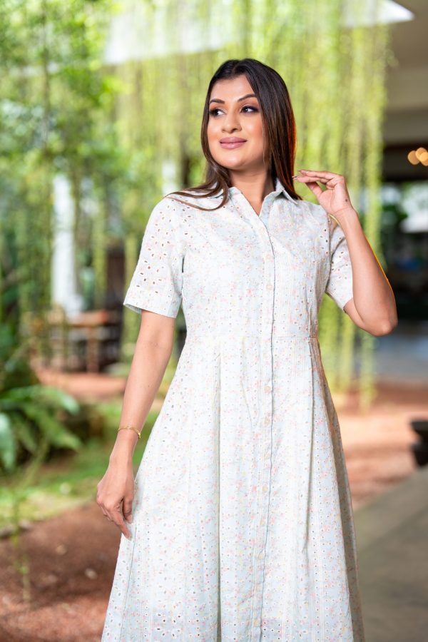 Floral Patterned Cutlon Midi Dress - Image 4