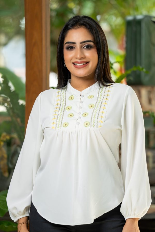 Embroidered Long Sleeved Top - Image 5