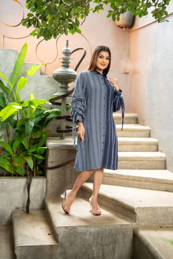 Two-Tone Shirt Dress - Image 5