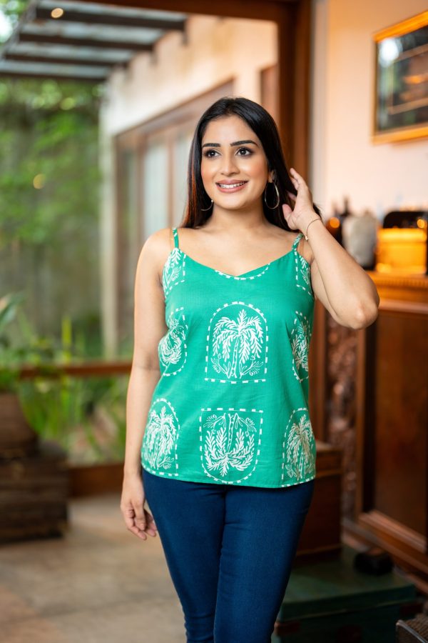 Geometric Patterned Cami Top - Image 2