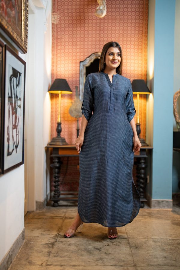 Striped Maxi Shirt Dress