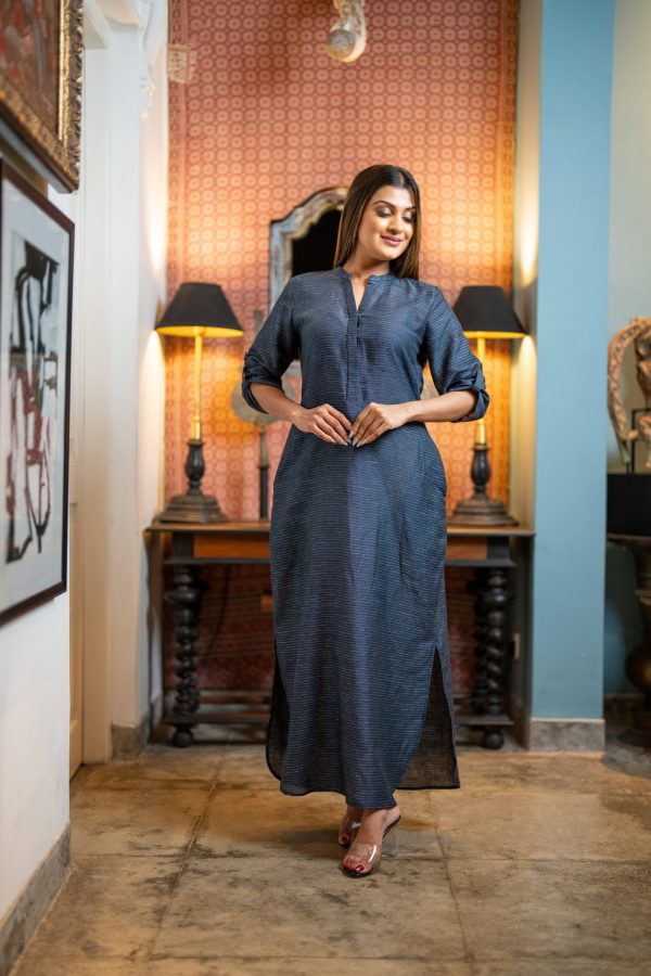 Striped Maxi Shirt Dress - Image 2