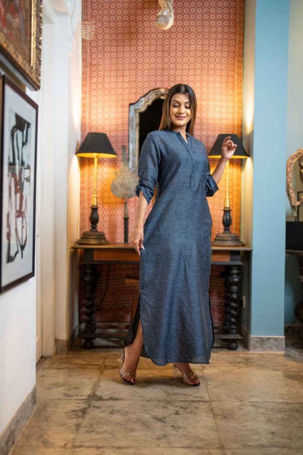 Striped Maxi Shirt Dress - Image 3