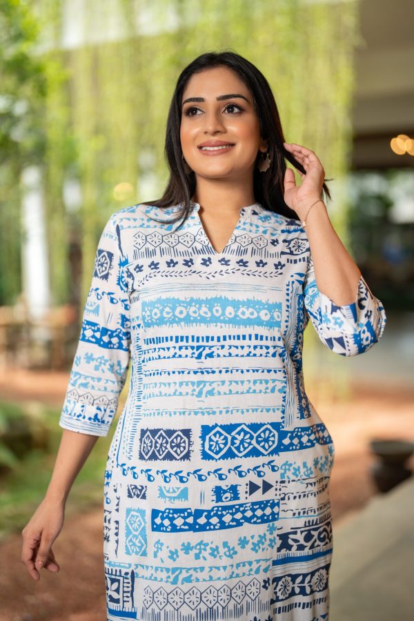 Geometric Patterned Shirt Maxi Dress - Image 5