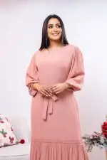 Embroidered Frilled Hem Maxi Dress - Image 5