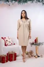 Geometric Embroidered Short Dress - Image 4