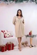 Geometric Embroidered Short Dress - Image 2