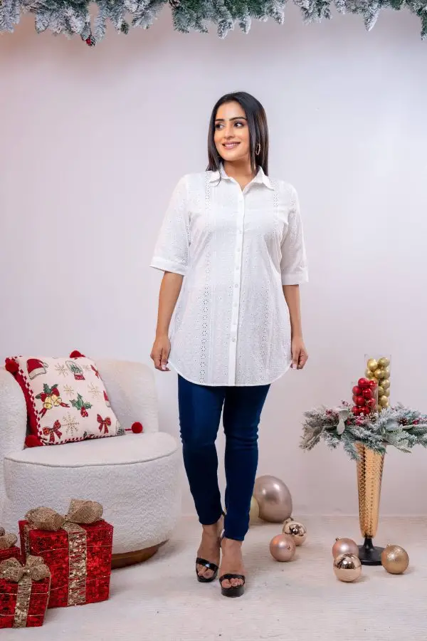 Cutlon Button Up Long Top - Image 4