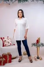 Cutlon Button Up Long Top - Image 5