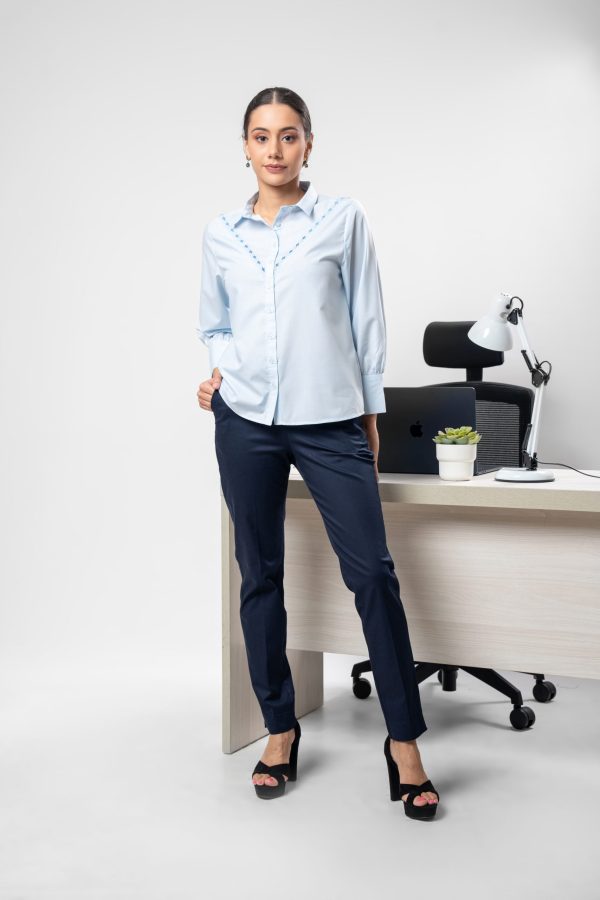 Floral Embroidered Loose Fit Shirt Blouse - Image 4