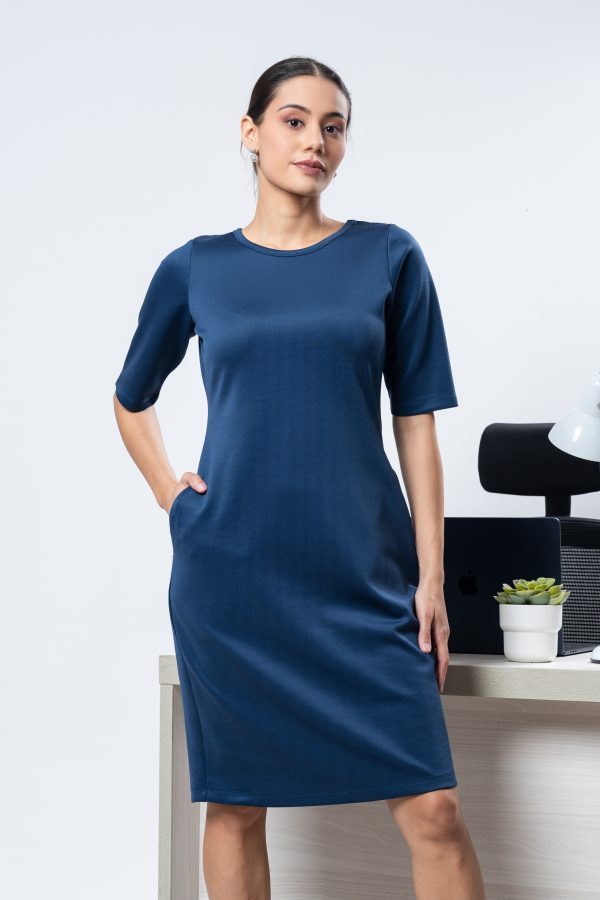 Short Sleeved Basic Dress - Image 2