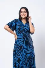 Tropical Patterned Wrap Around Maxi Dress - Image 5