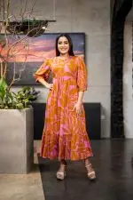 Abstract Patterned Maxi Dress