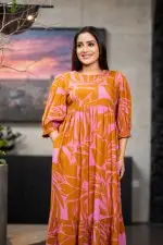 Abstract Patterned Maxi Dress - Image 4