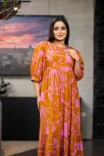 Abstract Patterned Maxi Dress - Image 5