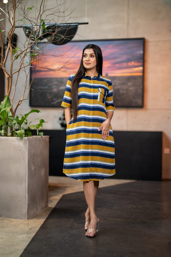 Striped Shirt Dress - Image 4