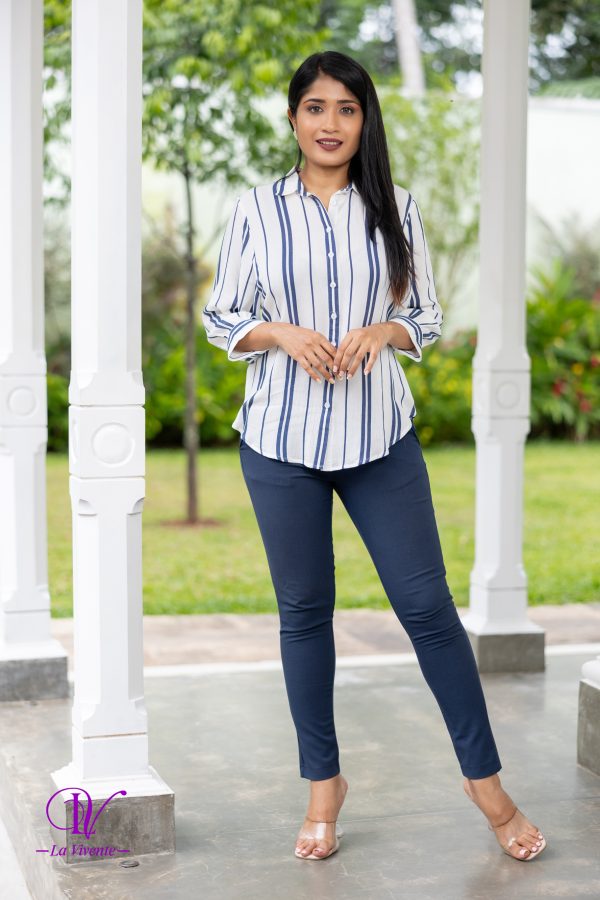 Striped Button Up Top