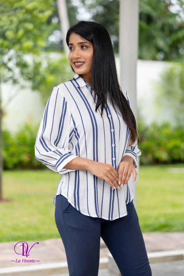 Striped Button Up Top - Image 5