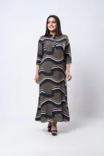 Abstract Patterned Maxi Dress - Image 2