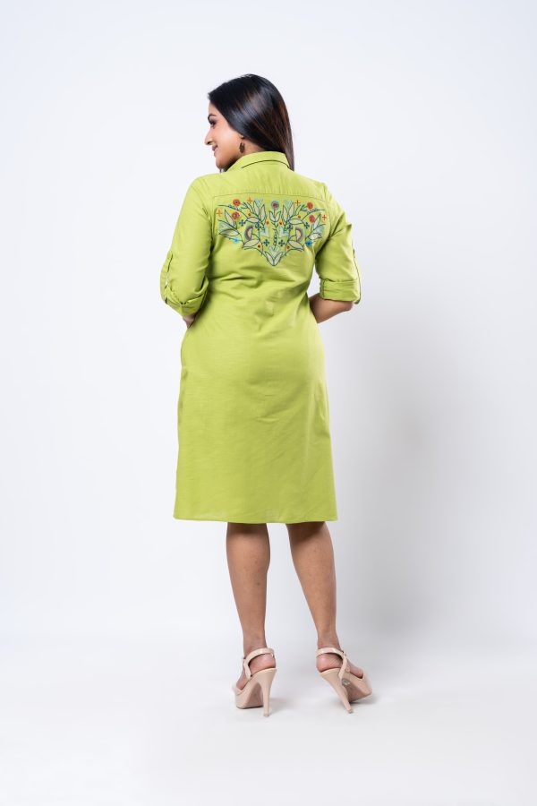 Embroidered Shirt Dress - Image 5