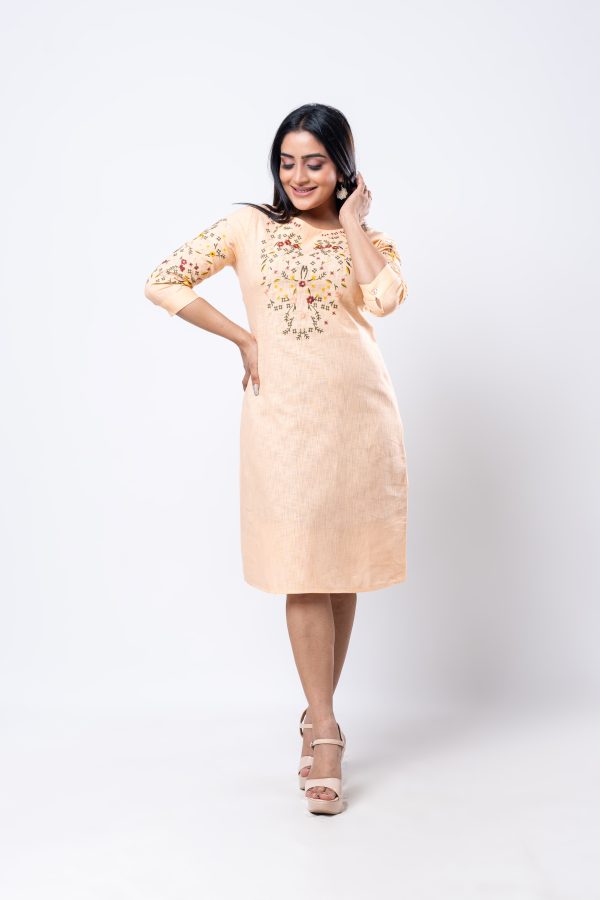 Floral Embroidered Short Dress - Image 5