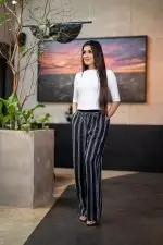 Striped Wide Leg Pant - Image 2