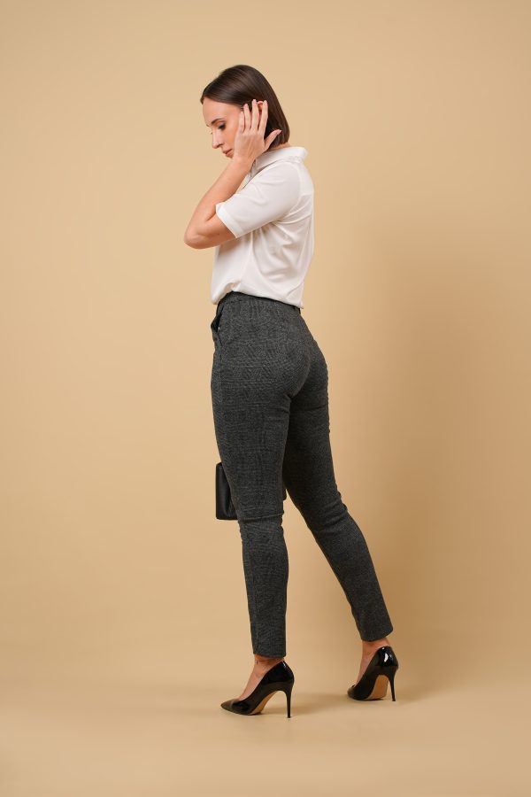 Stretch Checked Office Pant - Image 4