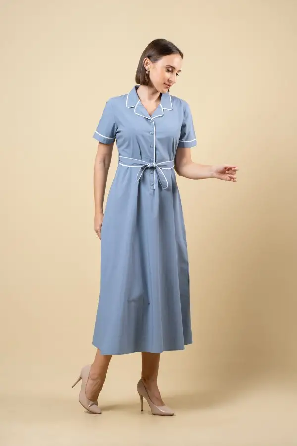 Contrast Piping Detailed Maxi Dress - Image 4