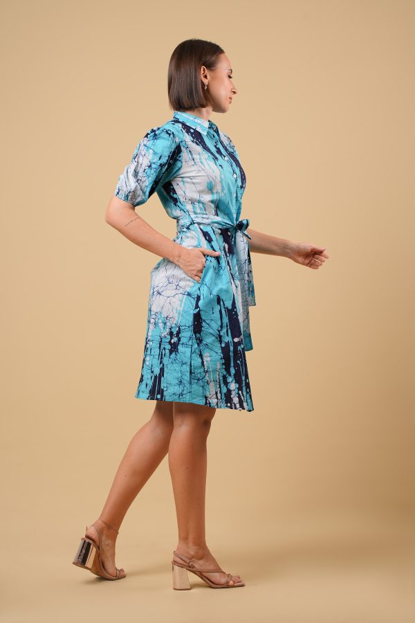 Abstract Batik Shirt Dress - Image 5