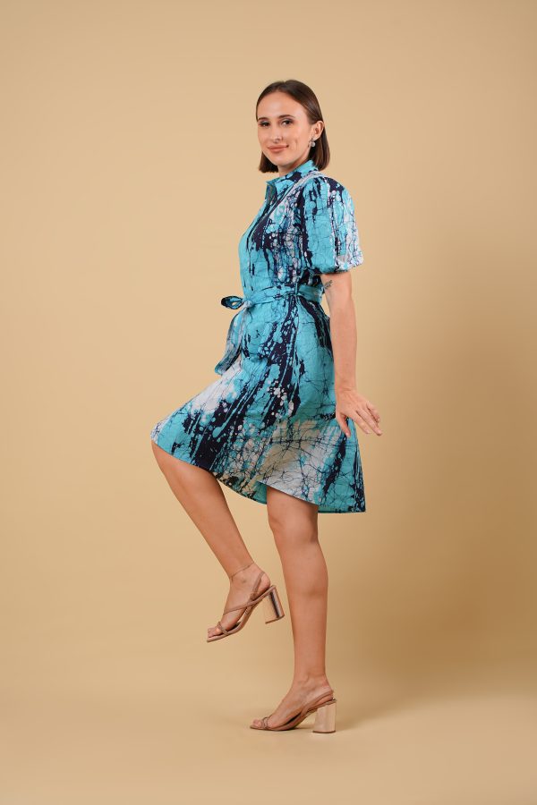 Abstract Batik Shirt Dress - Image 4