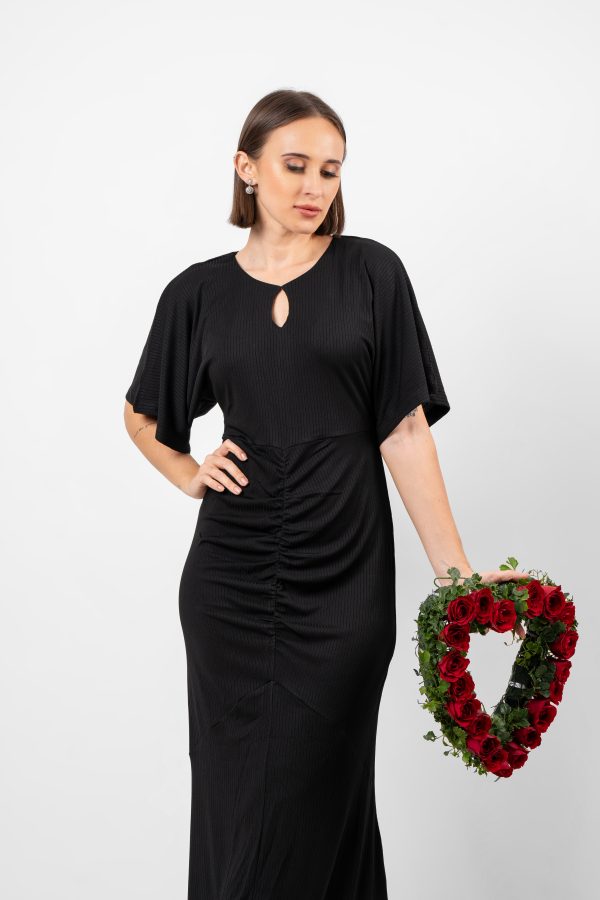 Ruched Maxi Rib Dress - Image 2