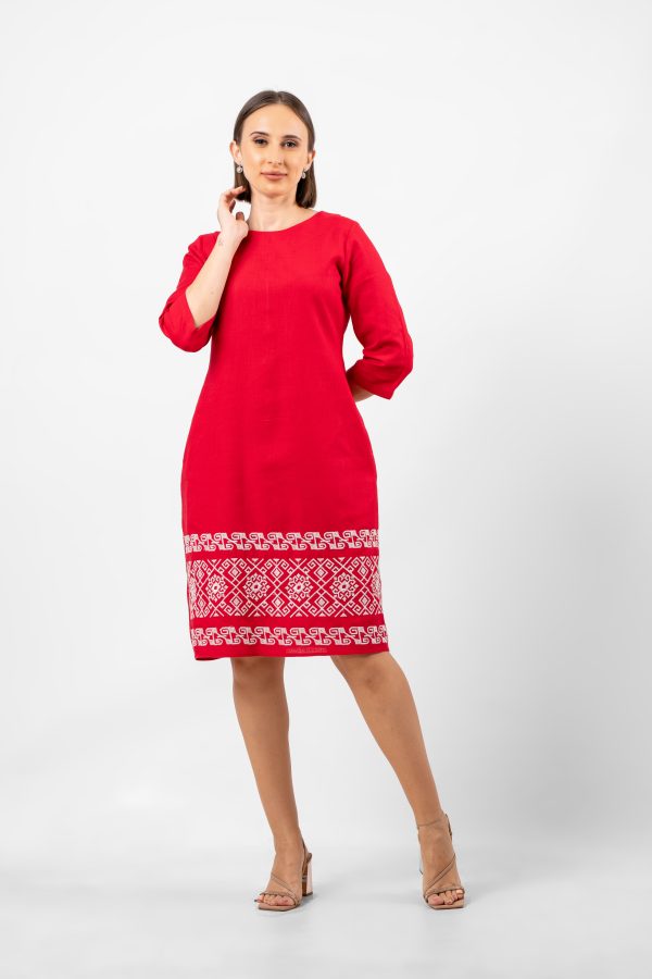 Hem Embroidered Midi Dress - Image 3