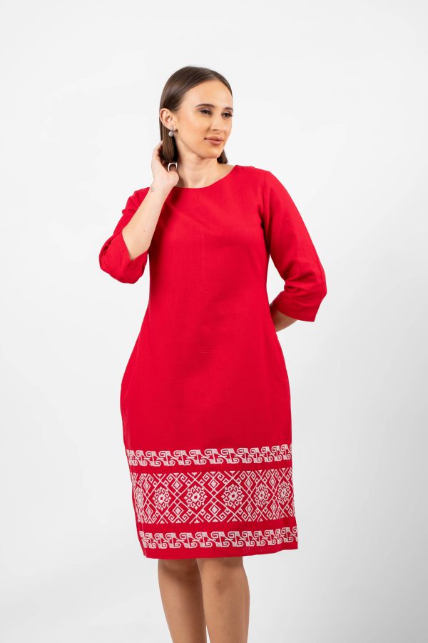 Hem Embroidered Midi Dress - Image 5