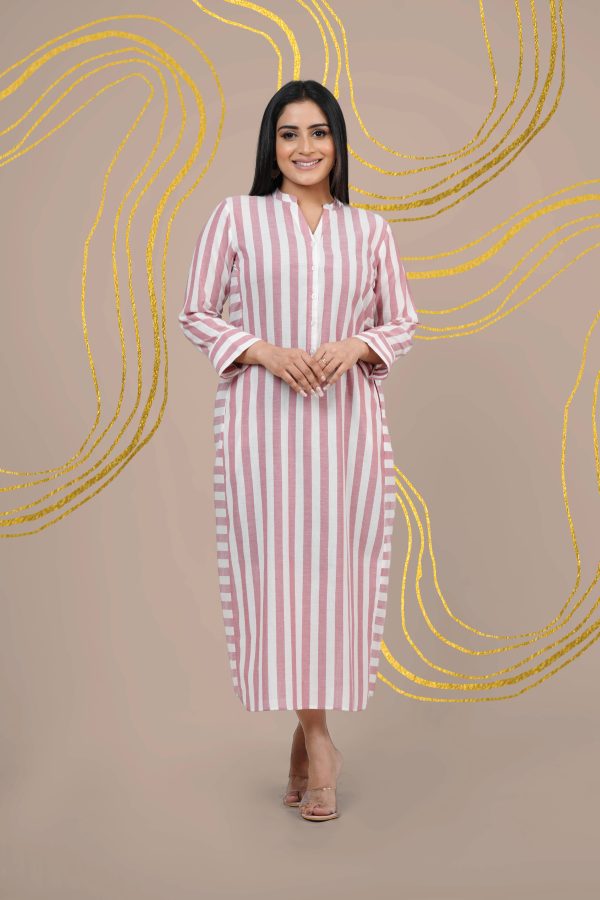 Striped Long Sleeve Maxi Dress - Image 3