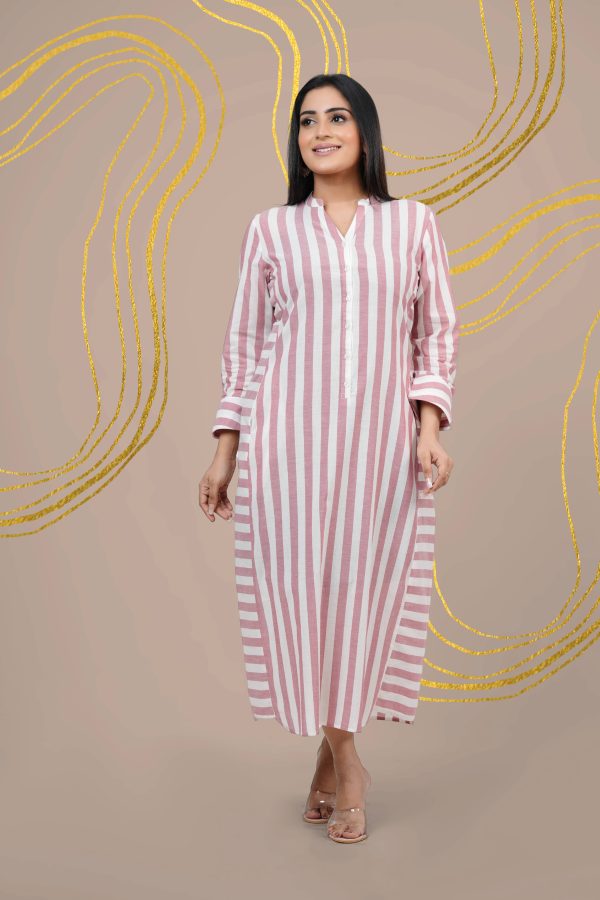 Striped Long Sleeve Maxi Dress - Image 2