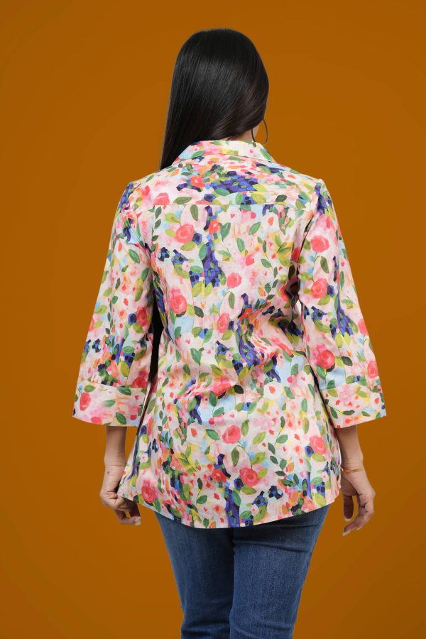 Floral Patterned Shirt Blouse - Image 5