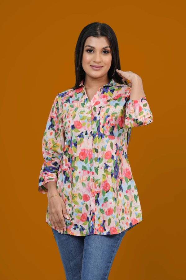 Floral Patterned Shirt Blouse