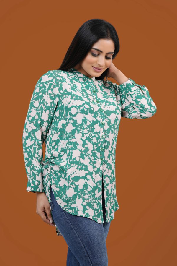 Floral Patterned Side Ruched Top - Image 5