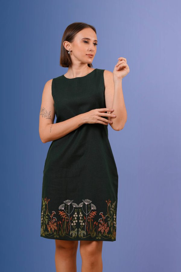 Sleeveless Embroidered Short Dress - Image 5