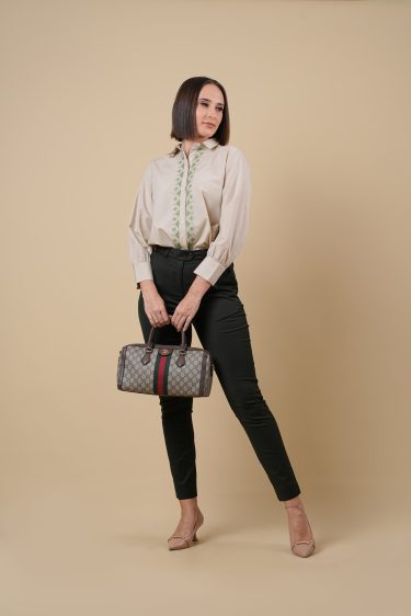 Green Stretchable Office Pant