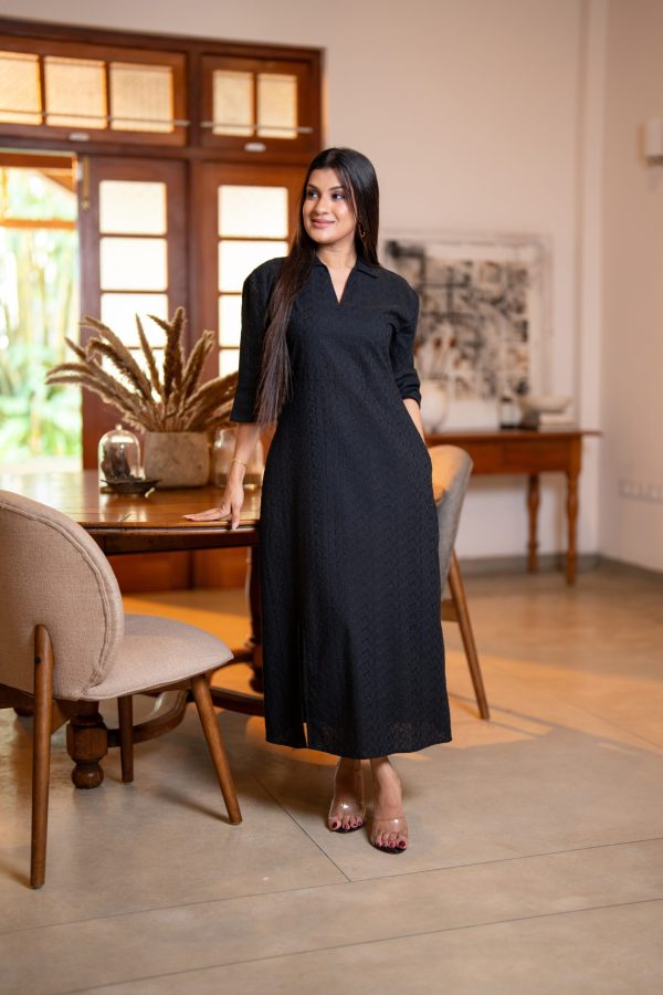 Collared Front Slit Cut Lawn Dress - Image 4